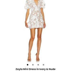 Elliatt Zayla Mini Dress in Ivory and Nude